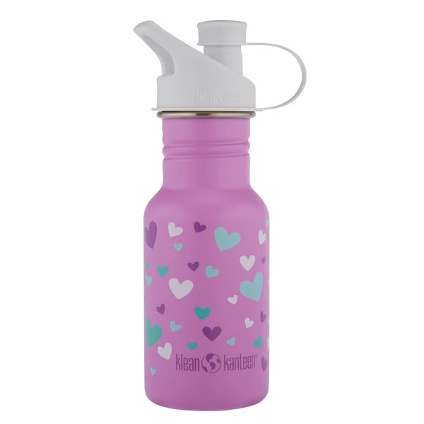 Klean Kanteen CLASSIC NARROW EINWANDIG, 355 ML, SPORT CAP 3.0 Trinkflasche ORCHID HEARTS