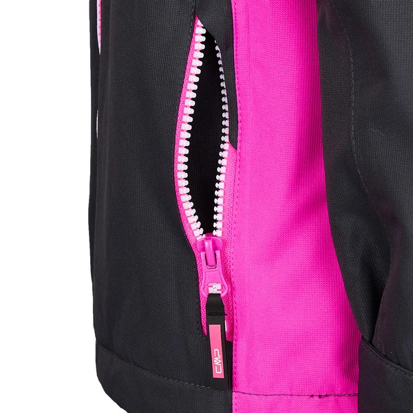 CMP KID G JACKET FIX HOOD DETACHBLE INN.JACKET Kinder Doppeljacke TITANIO – Bild 3