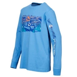 Patagonia K' S L/S REGENERATIVE ORGANIC CERTIFIED COTTON GRAPHIC T-SHIR Kinder Langarmshirt FITZ ROY HOMEPEAKS: BLUE BIRD -Outdoor Ausrüstung Geschäft 5638050992 c k s ls regenerative organic certified cotton graphic tshir patagonia 24
