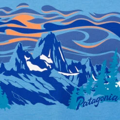 Patagonia K' S L/S REGENERATIVE ORGANIC CERTIFIED COTTON GRAPHIC T-SHIR Kinder Langarmshirt FITZ ROY HOMEPEAKS: BLUE BIRD -Outdoor Ausrüstung Geschäft 5638050992 d k s ls regenerative organic certified cotton graphic tshir patagonia 24