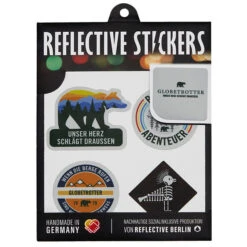 REFLECTIVE Berlin REFLECTIVE 4ER GLOBETROTTER LOGO SET Fahrradzubehör NOCOLOR -Outdoor Ausrüstung Geschäft 5638083505 b reflective 4er globetrotter logo set reflective berlin 24