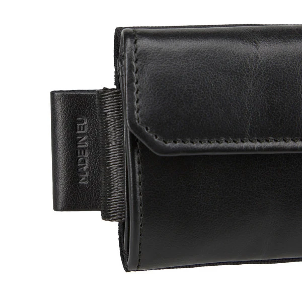 Jaimie Jacobs NANO BOY POCKET WITH LEATHER COIN POCKET Portmonee SCHWARZ – Bild 3
